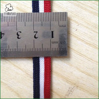 WK005 Vente chaude 100% Polyester Rayures Rouge Blanc Bleu Marine Jacquard Tricoté Écologique Accessoires Vestimentaires Premium Sangle en Tissu