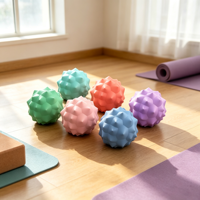 Ballon de yoga en gel de silicone BSW 7,5 cm pour relaxation musculaire et fascia, en forme de hockey, pour acupression, massage, exercice et fitness, type cacahuète