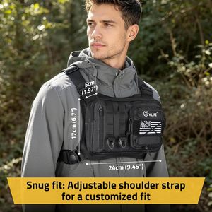 Sac de poitrine CVLIFE, gilet tactique réglable, imperméable, pour course à pied, randonnée, cyclisme, voyage - Product Image 4