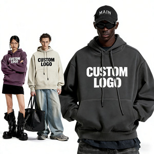 Sweat-shirts et sweats à capuche unisexes en molleton épais 100 % coton 350 g/m² coupe classique avec logo personnalisé pour l'automne (ODM) - Product Image 1