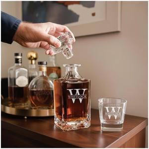 Ensemble de carafe à whisky avec verres, boîte en bois gravée, articles de bar à whisky pour homme, idées cadeaux, verre à bourbon pour policier - Product Image 3