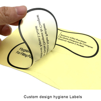 Étiquettes d'hygiène amovibles personnalisées à adhésif puissant pour maillots de bain et strings, autocollants jetables transparents avec logo en feuille d'or
