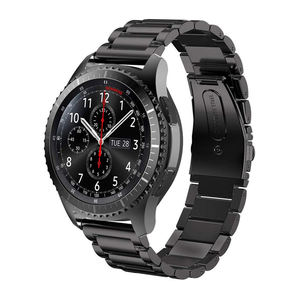 Bracelet de montre en acier inoxydable de haute qualité de 22mm avec boucle pour <span class=keywords><strong>Samsung</strong></span> <span class=keywords><strong>Gear</strong></span> <span class=keywords><strong>S3</strong></span> Classic <span class=keywords><strong>Frontier</strong></span> - Product Image 1