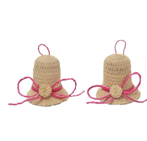 GREENCRAFT Cloche de Noël colorée en forme de boule de jingle Cloches suspendues Décoration artisanale réutilisable écologique - Product Image 3