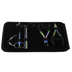 Fabricación de Micro Link Beads Crimping Remover Alicates Extensiones de cabello Herramienta de bucle con 3 cables adicionales también Mini kit de herramientas de tijera. - Product Image 1