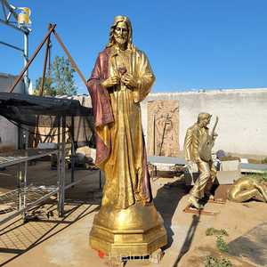 Estatua <span class=keywords><strong>de</strong></span> Latón <span class=keywords><strong>de</strong></span> Tamaño Real del Sagrado Corazón <span class=keywords><strong>de</strong></span> Jesús, Estilo Religioso, en Venta - Product Image 6