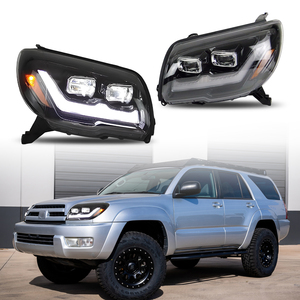 مصابيح أمامية LED من HCMOTIONZ للجيل الرابع من تويوتا فورانر 2003-2009، مجموعة مصابيح أمامية مع إضاءة نهارية وحركة عند التشغيل - Product Image 1