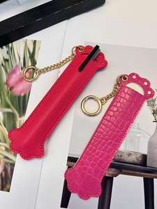 Tempat Pensil Kulit PU Bentuk Cakar Kucing Lucu, Sarung Pensil Portabel dengan Gantungan Kunci, Kantong Pensil Praktis untuk Kerja & Kantor - Product Image 2