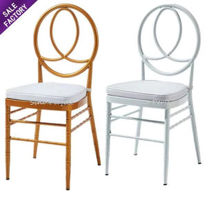 Chaise spéciale dorée à dossier ovale empilable pour événements et fêtes, vente en gros, idéale pour les banquets de mariage - Product Image 5