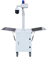 Panneau solaire ENERGYFIT C300-3M 2x60W étanche IP65, remorque de sécurité CCTV portable avec audio pour extérieur
