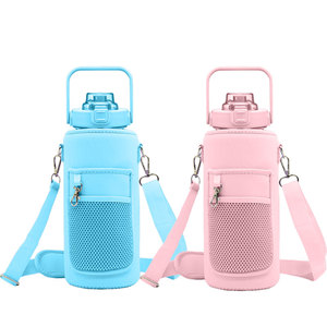 Sac à bandoulière réglable léger en néoprène pour bouteille d'eau Porte-gobelet à isolation thermique de grande taille Nouveau design réutilisable - Product Image 1
