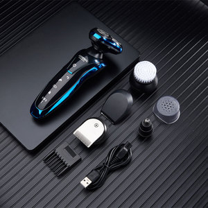 เครื่องโกนหนวด MENGLIR 1280 แบบชาร์จไฟผ่าน USB หัวโกนแบบหมุน 3 หัว กันน้ำ IPX6 พกพาสะดวก ใช้ได้กับใบหน้าและบิกินี่ สำหรับใช้ในบ้านและการเดินทาง ใบมีดลอย 3 มิติ 3 ใบมีด - Product Image 5