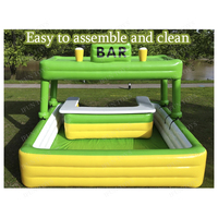 Tente de jardin gonflable pour fête à la plage, bar flottant gonflable en PVC pour piscine, pub gonflable pour adultes avec sièges