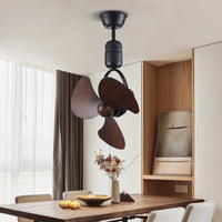Ventilateur de plafond intelligent Human Centric Lighting, rotation à 120 degrés, moteur DC, 5 vitesses, 16 pouces, petit ventilateur de plafond