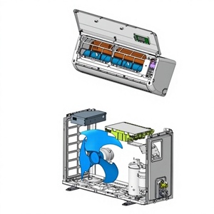 Aire Acondicionado Split Híbrido Solar de Bajo Ruido para el Hogar, 12000 BTU, Tecnología Híbrida Solar de Accionamiento Directo y Tipo Split - Product Image 2