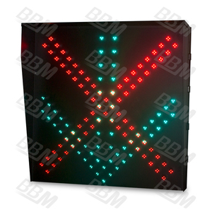 Feu de signalisation 2 en 1 avec croix rouge et flèche verte de 1000 mm - Product Image 2
