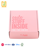 Bon prix bonne qualité design de collection de girly rose avec lettrage personnalisé logo boîte cadeau de bonbons