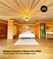 Villa Suite Glamping Mewah Afrika Prefabrikasi untuk Liburan Keluarga Seperti Tenda