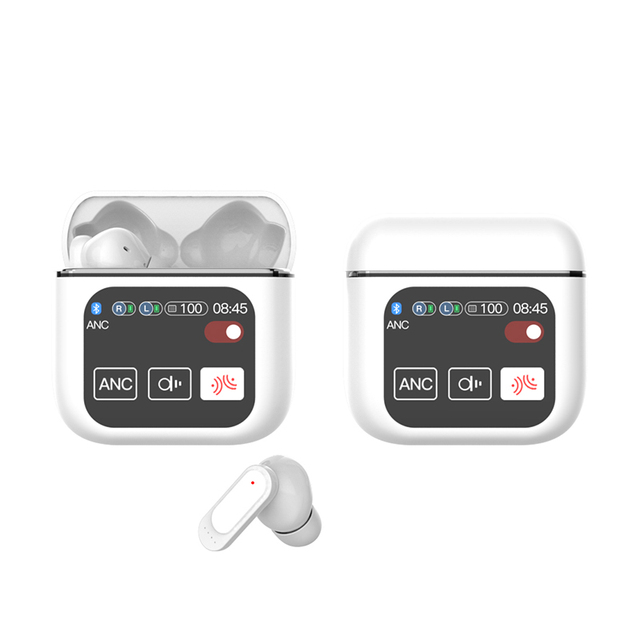 2026 Factory NEW LCD Touch Screen Digital Display IPX4 Waterproof Wireless for Earbuds ANC In-ear Noise Reduction Stereo