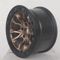 Rines de Aleación Beadlock 17x8.5 ET0 5x127 Bronce Negro para Todoterreno, Compatibles con Jeep Wrangler JK JL Gladiator Grand Cherokee 4x4 QS1356TP