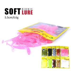 HENGJIA 50 pz/sacchetto <span class=keywords><strong>Esche</strong></span> Artificiali Morbide in Silicone PVC a Coda a T per <span class=keywords><strong>Bass</strong></span>, Marlin, Orate, Acqua Salata, Fiumi, Laghi e Torrenti - Product Image 3