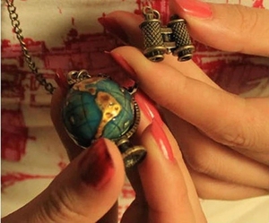 <span class=keywords><strong>Collana</strong></span> Fai-da-Te con Globo Terrestre, Ciondolo Mappa del Mondo Vintage, Gioiello Artigianale con Terra Rotante - Product Image 4