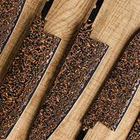 Lames de couteau de cuisine sans manche, 33 couches d'acier Damas cuivré, noyau 10Cr15coMov, pour kit de lames vierges DIY