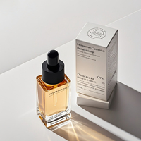 Luxe Transparent Carré 30ml 60ml Sérum Essentiel Cuticule Huile clair Verre Compte-gouttes Cosmétique Soins De La Peau Bouteilles avec Boîte D'emballage
