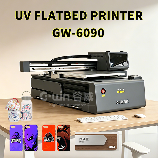 Gwin 6090 UV Flatbed Textile Printer Automatic Multicolor Digital Machine for Personalized Printing