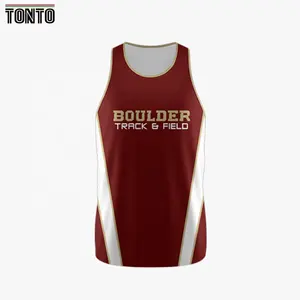 Mens Sublimation Running Tank Singlet