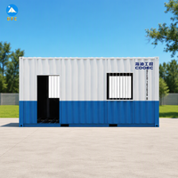 Conteneur de bureau mobile de 20 pieds en acier Corten-A résistant à la corrosion pour usage maritime, idéal pour bureaux résidentiels, magasins et hôtels