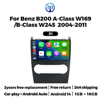Navifly Car Stereo Écran tactile intégré Car-play Auto Android Car Stereo X1 X2 pour Benz B200 Support BT DSP GPS WIFI