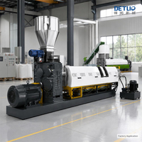 Machine de recyclage, granulateur, pelletiseur, ligne de fabrication de granulés à partir de films et bouteilles usagés, PC PP LDPE 380V 120kW, faible bruit, stable