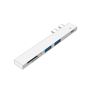 <span class=keywords><strong>HyperDrive</strong></span> USBC <span class=keywords><strong>Hub</strong></span> Adapter 6-Trong-1 Dongle Với 2 * <span class=keywords><strong>USB</strong></span> Loại <span class=keywords><strong>C</strong></span> SD TF Đầu Đọ<span class=keywords><strong>c</strong></span> Thẻ PD Adapter Sạ<span class=keywords><strong>c</strong></span> Tương Thích Với iPad Pro - Product Image 1