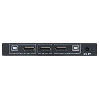 VCOM 2 in 1 Out DP KVM Switch 4K 30Hz USB2.0 Antarmuka 1.2V dengan Keyboard Mouse 2 Komputer Berbagi