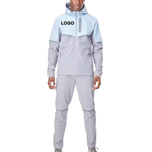 ชุดวอร์มสองชิ้นสำหรับผู้ชายเสื้อกันลมออกแบบโลโก้ได้ตามต้องการ - Product Image 1