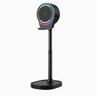 Cadeau d'affaires promotionnel, portable, alimenté par énergie solaire DC pour haut-parleur V2.0, autonomie de la batterie de 15 à 20 heures, support de téléphone LED RGB, radio FM 8