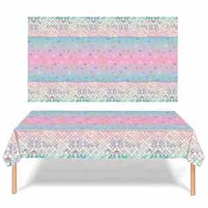 Decoración con Temática de Sirena, Artículos para Fiestas de Cumpleaños, Platos, Vasos y Servilletas de Papel para Venta al por Mayor, Juego de Vajilla - Product Image 3