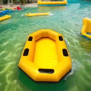 Gommone gonfiabile della zattera del kayak della barca da pesca del PVC giallo poco costoso cinese per lo scivolo del parco acquatico