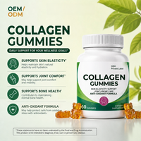 Gummies Multi-Collagène avec Biotine Anti-Âge Soutien Complet Multi-Types pour Adultes Non-OGM Forme Personnalisée OEM Halal