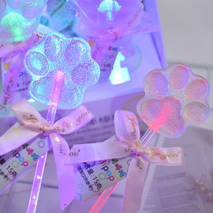 Piruletas con Forma de Flor de Cerezo y Patita de Gato Brillante, Dulces Duros de Cristal con Sabor a Fruta para Niños, 15g, Venta al por Mayor - Product Image 2