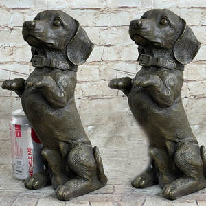Escultura de perro de Metal de Arte Moderno, estatuas de bronce de Bulldog francés, decoración del hogar, estatuas de perro Dachshund de animales de bronce antiguo - Product Image 1