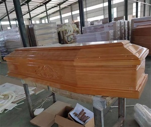 Cercueil en bois massif de style européen, biodégradable et respectueux de l'environnement, avec sculpture florale, pour enterrement <span class=keywords><strong>funéraire</strong></span> d'un adulte - Product Image 6