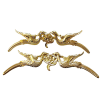 Poignée de meuble en laiton en forme de fleur de Phénix, quincaillerie décorative pour tiroir, armoire, placard, style chinois, mobilier de maison