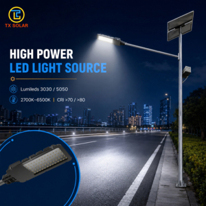 Lampione Solare Intelligente Split Type 6M30W 7M40W 8M60W 9M80W con Batteria Integrata sul Palo per <span class=keywords><strong>Strade</strong></span> Urbane - Product Image 2