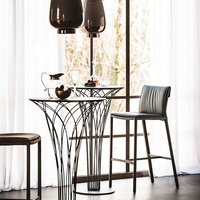 Tabouret de bar/îlot moderne de haute qualité en cuir microfibre PU, avec logo personnalisé, pour salon