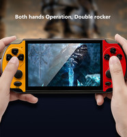 Console de jeu portable X12 Plus 16G 7 pouces avec caméra MP5 LCD rechargeable, contrôleur de jeu portable 64 bits, 6800 jeux intégrés