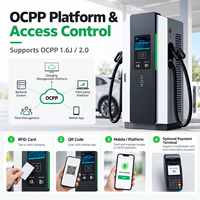 Station de recharge commerciale pour véhicules électriques CCS2 CCS1 GB/T CHAdeMO Chargeur rapide DC CE OCPP Double pistolet 60/80/120/160/180/240kW Carte QR IP55