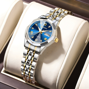 New Stylish Women's Watch Waterproof Luminous Dual <b>Calendar</b> Diamond-Accented with Butterfly Clasp - Product Image 2