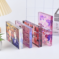 Supports en acrylique transparents personnalisés pour billets, briques de mahjong et objets artisanaux en plastique, avec animation étoilée personnalisée